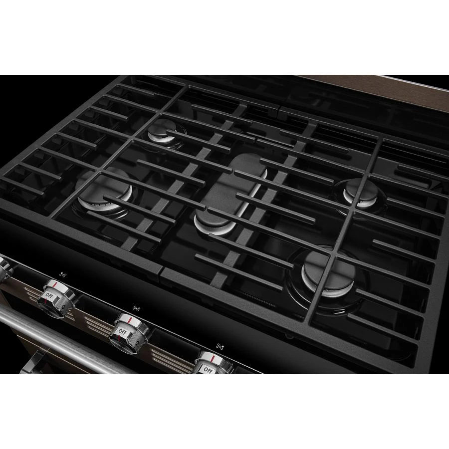 30-Inch 5 Burner Gas Double Oven Convection Range - (KFGD500EBS) - KITCHENAID
