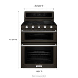 30-Inch 5 Burner Gas Double Oven Convection Range - (KFGD500EBS) - KITCHENAID