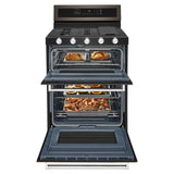 30-Inch 5 Burner Gas Double Oven Convection Range - (KFGD500EBS) - KITCHENAID