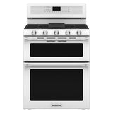 30-Inch 5 Burner Gas Double Oven Convection Range - (KFGD500EWH) - KITCHENAID