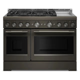 KitchenAid® 48-Inch 6 Burner Commercial-Style Gas Range with Griddle - (KFGD948SBE)