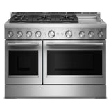 KitchenAid® 48-Inch 6 Burner Commercial-Style Gas Range with Griddle - (KFGD948SSS)