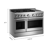 KitchenAid® 48-Inch 6 Burner Commercial-Style Gas Range with Griddle - (KFGD948SSS)