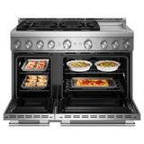 KitchenAid® 48-Inch 6 Burner Commercial-Style Gas Range with Griddle - (KFGD948SSS)