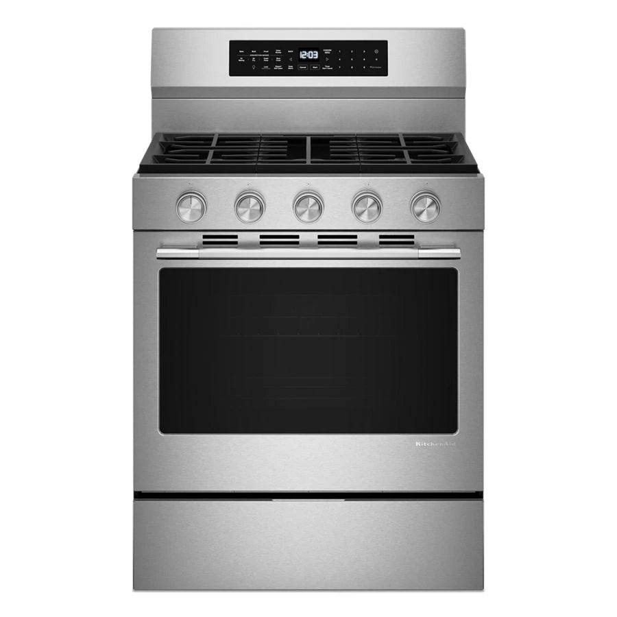 30" 5-Burner Gas Convection Range with Warming Drawer - (KFGS530SPS)