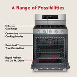 30" 5-Burner Gas Convection Range with Warming Drawer - (KFGS530SPS)