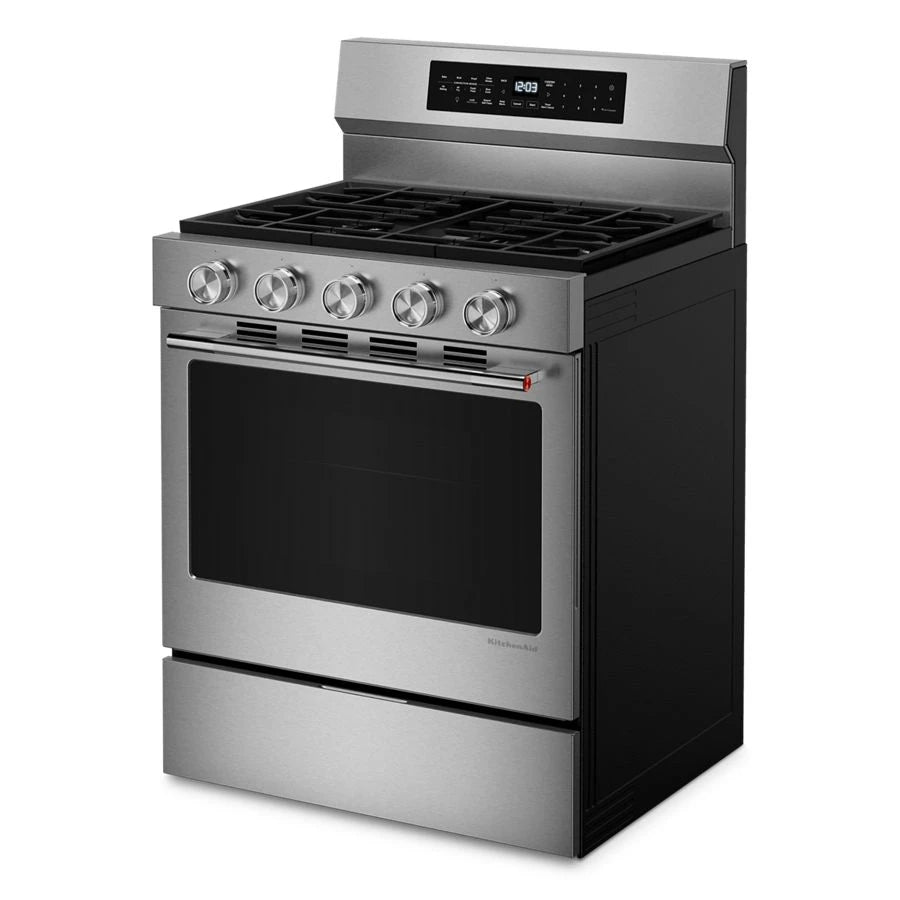 30" 5-Burner Gas Convection Range with Warming Drawer - (KFGS530SPS)