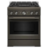 KitchenAid® 30-Inch 4 Burner Commercial-Style Gas Range with No Preheat Air Fry Mode - (KFGS930SBE)