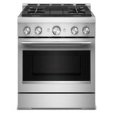 KitchenAid® 30-Inch 4 Burner Commercial-Style Gas Range with No Preheat Air Fry Mode - (KFGS930SSS)