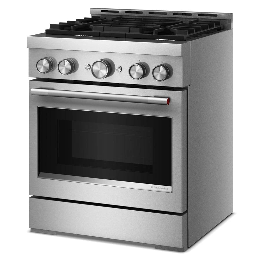 KitchenAid® 30-Inch 4 Burner Commercial-Style Gas Range with No Preheat Air Fry Mode - (KFGS930SSS)