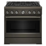 KitchenAid® 36-Inch 6 Burner Commercial-Style Gas Range with No Preheat Air Fry Mode - (KFGS936SBE)