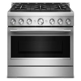 KitchenAid® 36-Inch 6 Burner Commercial-Style Gas Range with No Preheat Air Fry Mode - (KFGS936SSS)