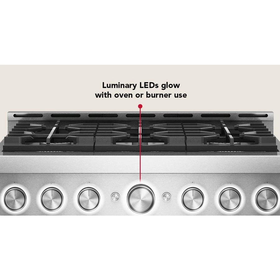 KitchenAid® 36-Inch 6 Burner Commercial-Style Gas Range with No Preheat Air Fry Mode - (KFGS936SSS)