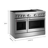 48-Inch 6-Element Induction Freestanding Commercial-Style Range with Griddle - (KFID948SSS)