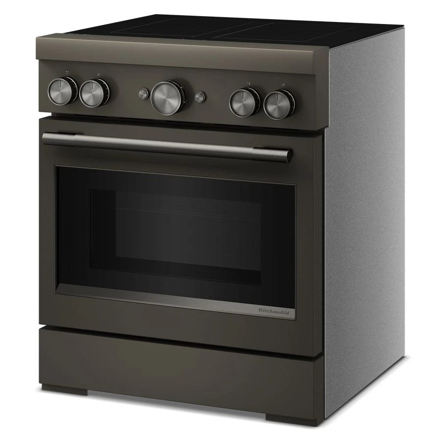 30-Inch 4-Element Induction Freestanding Commercial-Style Range with Air Fry - (KFIS930SBE)