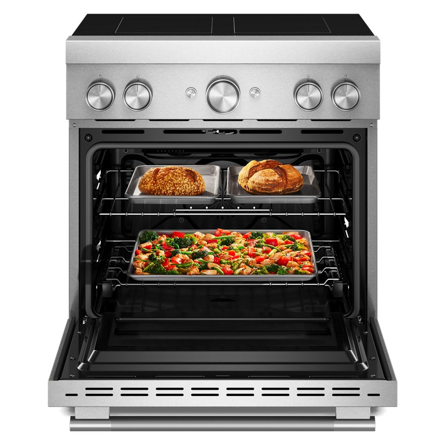 30-Inch 4-Element Induction Freestanding Commercial-Style Range with Air Fry - (KFIS930SSS)