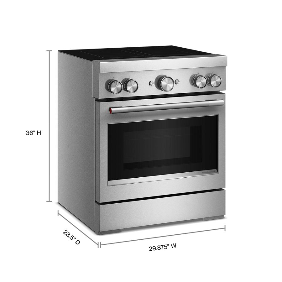 30-Inch 4-Element Induction Freestanding Commercial-Style Range with Air Fry - (KFIS930SSS)