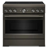 36-Inch 6-Element Induction Freestanding Commercial-Style Range with Air Fry - (KFIS936SBE)