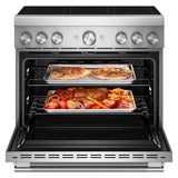 36-Inch 6-Element Induction Freestanding Commercial-Style Range with Air Fry - (KFIS936SSS)