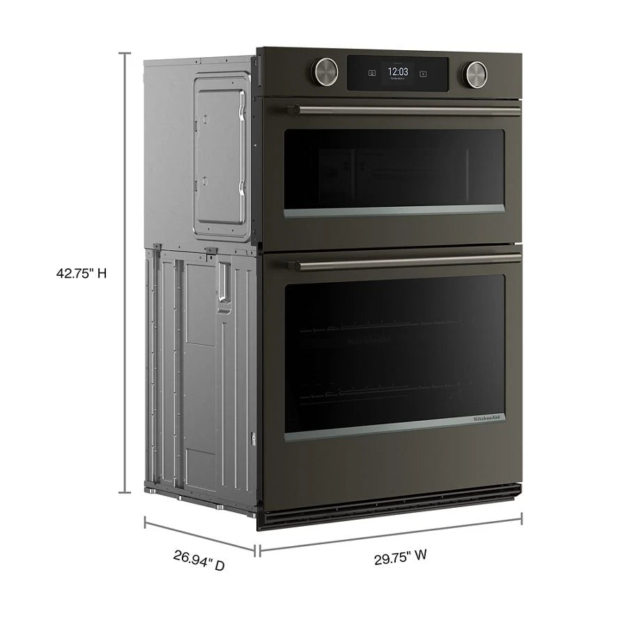 30-inch Smart Electric Combo Wall Oven with Assisted Cooking Modes - Black Ore - (KOEC730SBE)