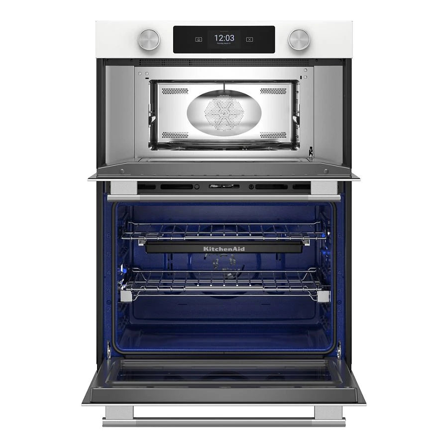 30-inch Smart Electric Combo Wall Oven with Assisted Cooking Modes - White - (KOEC730SWH)