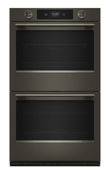 KitchenAid KOED730SBE 30-inch Smart Electric Double Wall Oven in Black Ore