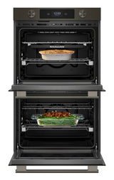 KitchenAid KOED730SBE double wall oven - open propped view