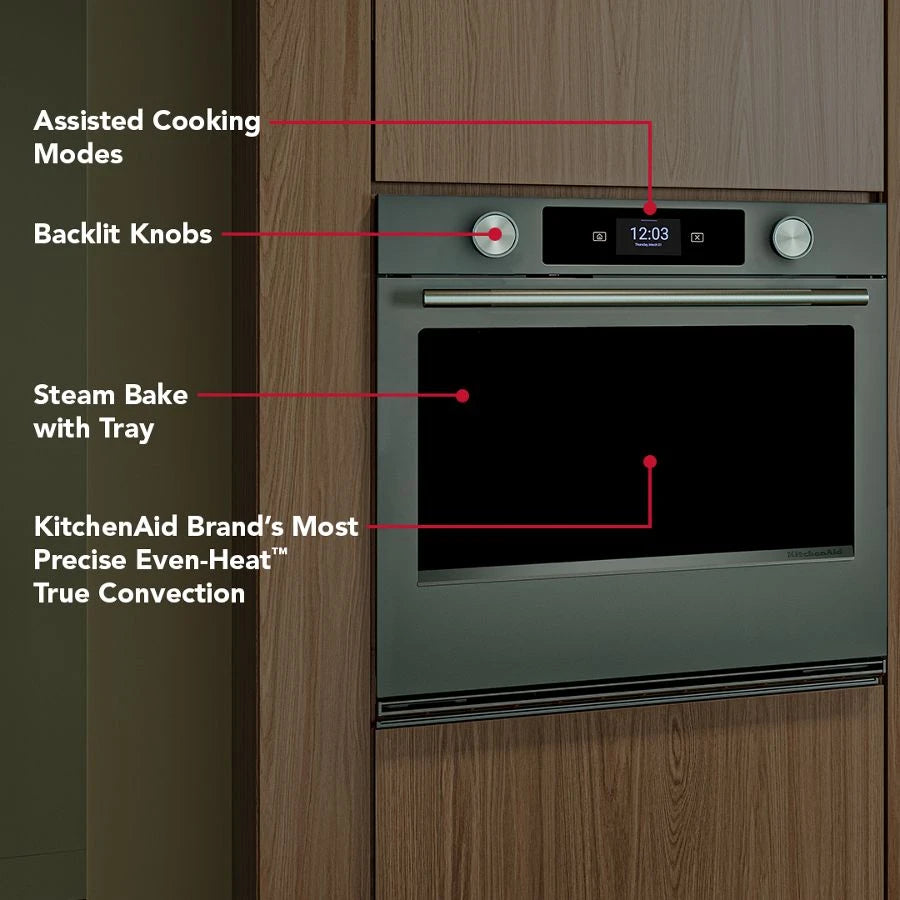 30-inch Smart Electric Single Wall Oven with Assisted Cooking Modes - Juniper - (KOES730SJP)