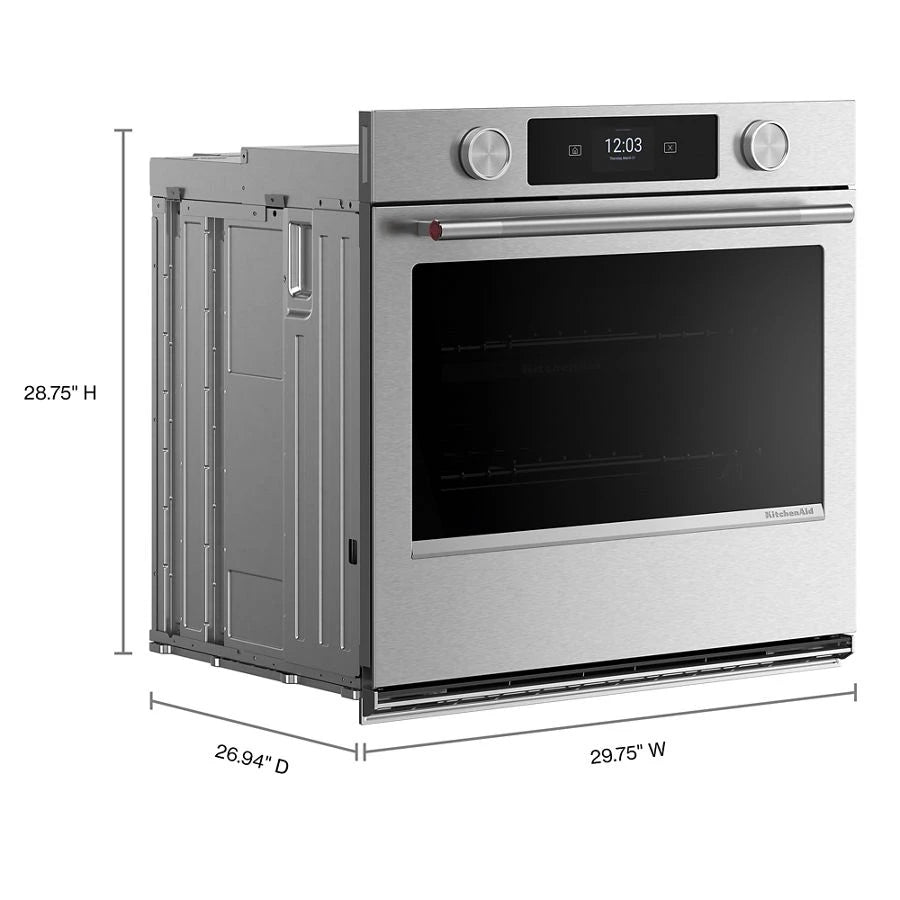 30-inch Smart Electric Single Wall Oven with Assisted Cooking Modes - PrintShield™ Finish - (KOES730SPS)