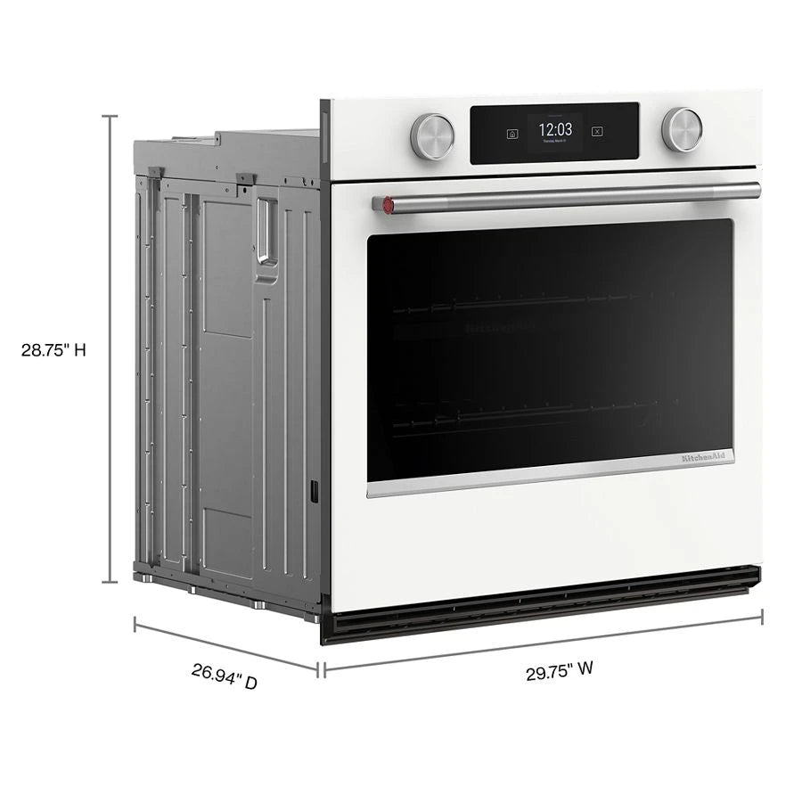30-inch Smart Electric Single Wall Oven with Assisted Cooking Modes - White - (KOES730SWH)