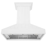 ZLINE 36 in. Wooden Wall Mount Range Hood in Shiplap Bright White Finish (KPWW-36) - (KPWW36) -
