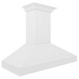 ZLINE 48 in. Wooden Wall Mount Range Hood in Shiplap Bright White Finish (KPWW-48) - (KPWW48) -