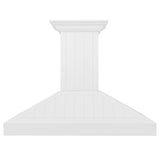 ZLINE 48 in. Wooden Wall Mount Range Hood in Shiplap Bright White Finish (KPWW-48) - (KPWW48) -