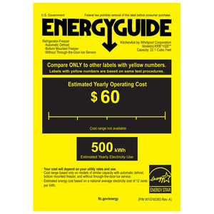 KitchenAid KRBL102ESS 33" 22 cu. ft. Bottom Mount Refrigerator in Stainless Steel