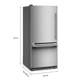 19 Cu. Ft. 30-Inch Standard-Depth Bottom Mount Refrigerator with Left Door Swing - (KRBL130SPS)