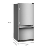 19 Cu. Ft. 30-Inch Standard-Depth Bottom Mount Refrigerator with Right Door Swing - (KRBR130SPS)