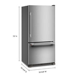 22 Cu. Ft. 33-Inch Standard-Depth Bottom Mount Refrigerator with Right Door Swing - (KRBR133SPS)