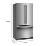 20 Cu. Ft. 36-Inch Counter-Depth French Door Refrigerator with Internal Water Dispenser - (KRFC136SPS)