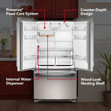 20 Cu. Ft. 36-Inch Counter-Depth French Door Refrigerator with Internal Water Dispenser - (KRFC136SPS)