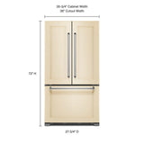 22 cu. ft. 36-Inch Width Counter Depth Panel Ready with Interior Dispense French Door Refrigerator - (KRFC302EPA) - KITCHENAID