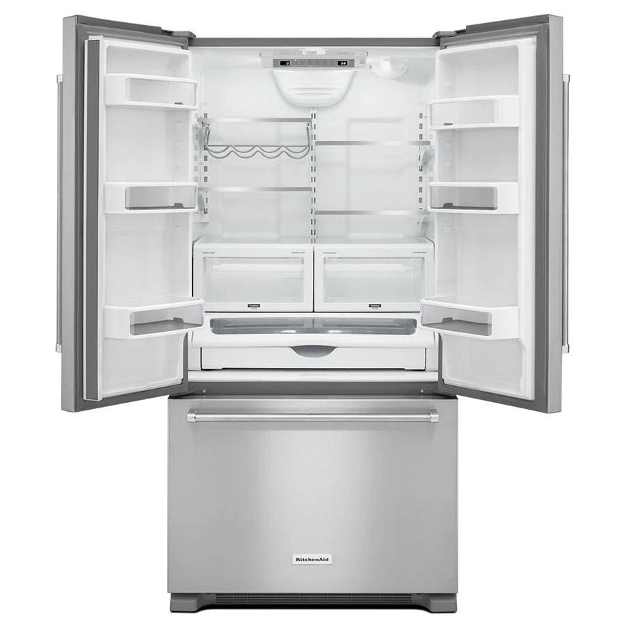 22 cu. ft. 36-Inch Width Counter Depth French Door Refrigerator with Interior Dispense - (KRFC302ESS) - KITCHENAID