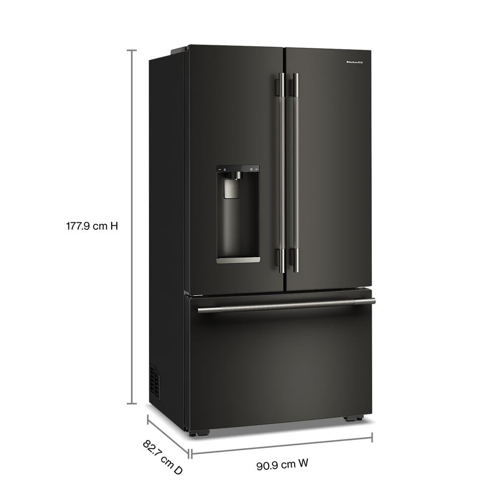 36" Counter-Depth French Door Refrigerator with Interior Dispense - (KRFC536SBE)