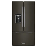 23.8 cu. ft. 36" Counter-Depth French Door Platinum Interior Refrigerator with PrintShield(TM) Finish - (KRFC704FBS) - KITCHENAID