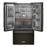 23.8 cu. ft. 36" Counter-Depth French Door Platinum Interior Refrigerator with PrintShield(TM) Finish - (KRFC704FBS) - KITCHENAID