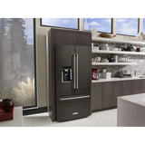 23.8 cu. ft. 36" Counter-Depth French Door Platinum Interior Refrigerator with PrintShield(TM) Finish - (KRFC704FBS) - KITCHENAID