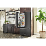 23.8 cu. ft. 36" Counter-Depth French Door Platinum Interior Refrigerator with PrintShield(TM) Finish - (KRFC704FBS) - KITCHENAID