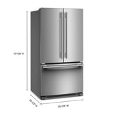 25 Cu. Ft. 36-Inch Standard-Depth French Door Refrigerator with Internal Water Dispenser - (KRFF136SPS)