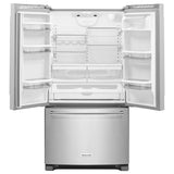 25 Cu. Ft. 36-Width Standard Depth French Door Refrigerator with Interior Dispense - (KRFF305ESS) - KITCHENAID