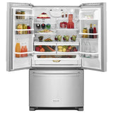 25 Cu. Ft. 36-Width Standard Depth French Door Refrigerator with Interior Dispense - (KRFF305ESS) - KITCHENAID
