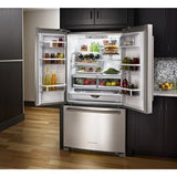 25 Cu. Ft. 36-Width Standard Depth French Door Refrigerator with Interior Dispense - (KRFF305ESS) - KITCHENAID